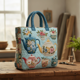 Bolso de Hombro Acolchado con Flores
