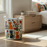 Cesto para Ropa Gatos Acurrucados