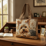 Elegante Borsa Tote Yorkie Hecha a Mano