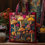 Bolso Tote de Cuero Sintético con Setas de Otoño