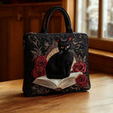 Bolsa Tote Acolchada con Diseño de Patas Oscuras