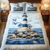 Juego de Ropa de Cama Azul Faro de 3 Piezas