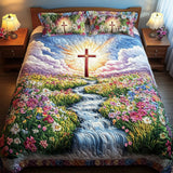 Juego de Ropa de Cama de 3 Piezas Floral Path Cross
