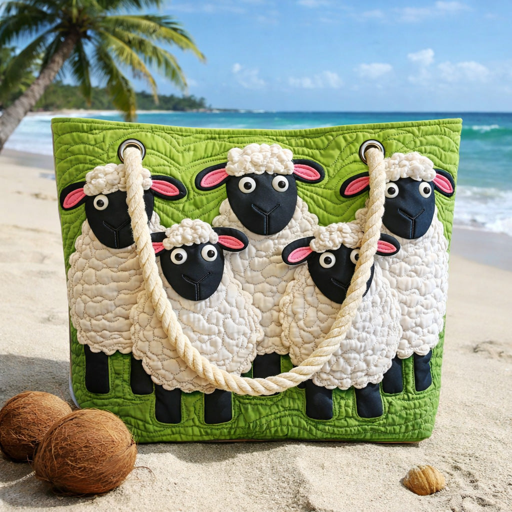 Bolso de Playa Hecho a Mano | Cielo de Ovejas