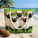 Bolso de Playa Hecho a Mano | Cielo de Ovejas
