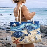 Bolsa de Playa Hecha a Mano | Escape Oceánico de Tortuga