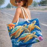 Bolsa de Playa Hecha a Mano | Tortuga Marina II