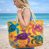 Bolso de Playa Hecho a Mano | Sueños de Tortuga Coral