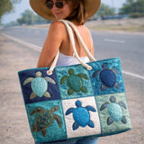 Bolso de Playa Hecho a Mano | Tortuga Azul