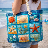 Bolsa de Playa Hecha a Mano | Conchas Costera
