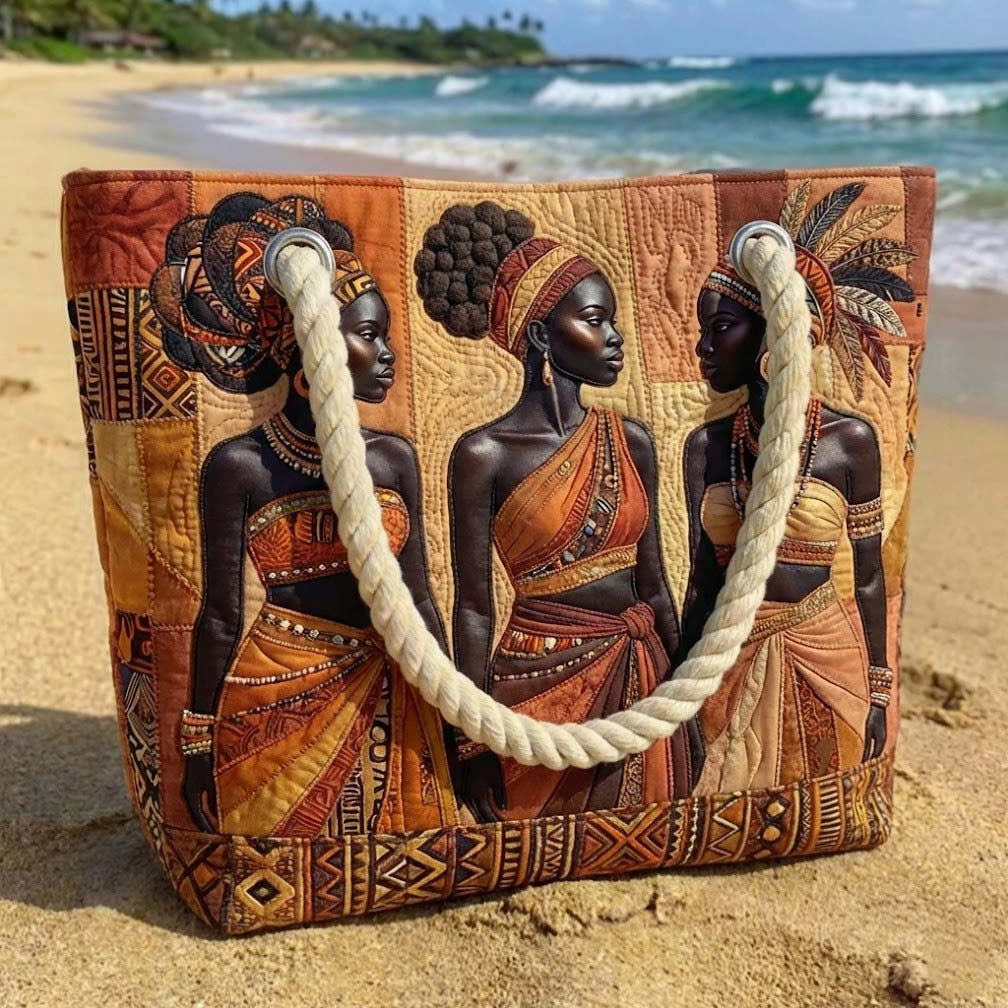 Bolsa de Playa Hecha a Mano | Melanin Queens Glow