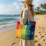 Bolsa de Playa Hecha a Mano | Parche de Huella
