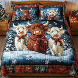 Juego de Ropa de Cama de 3 Piezas Highland Cow Serenity