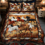 Juego de Ropa de Cama de 3 Piezas con Caballo Nativo Americano