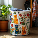 Cesto para Ropa Gatos Acurrucados