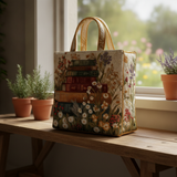 Bolso de Hombro Acolchado con Motivo Floral - Diseño Artístico