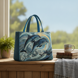 Bolso de Hombro Artesanal Delfín Inspirado en el Océano