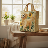 Bolso de Mano Oro Acolchado y Lujoso