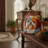 Bolso Tote Shih Tzu Floral