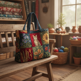 Bolsa Tote "Gato en Flor"