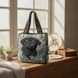 Bolsa Tote Charm Pug de Ojos Azules