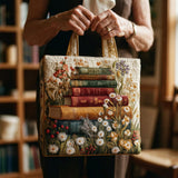 Bolso de Hombro Acolchado con Motivo Floral - Diseño Artístico