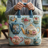 Bolso de Hombro Acolchado con Flores