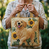 Bolso de Mano Oro Acolchado y Lujoso